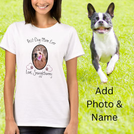 Dog Foto Best Dog Ma Ever Heart Paw Print T-Shir T-shirt