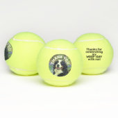 Dog Foto Birthday Favor Dank u persoonlijk Tennisballen (Multi)