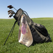 Dog Foto Dog Dad Personalized Golfhanddoek (Groen)