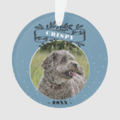 Dog Foto Elegant Ribbon Pet Persoonlijk Ornament (voorkant)
