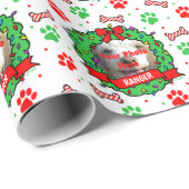 Dog-foto met kerstmis cadeaupapier (Rol Hoek)