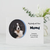 Dog Foto Moving Announcement Aankondiging (Staand voorkant)
