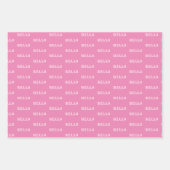 Dog Foto Naam Roze Heart Pet Inpakpapier Vel (Voorkant 3)