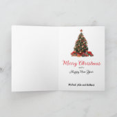 Dog Foto personaliseert naam kerstfeestdag kaart (Binnen)