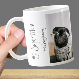 Dog Foto Super Mam - hartafdruk Koffie-Mok Koffiemok