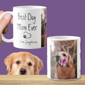 Dog Foto Super Mam Heart Paw Print Koffiemok