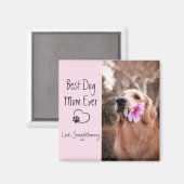 Dog Foto Super Mam Heart Paw Print Magneet (Voorkant / Achterkant)