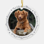 Dog Foto Sympathie Keepomwille Pet Memorial Keramisch Ornament (Voorkant)