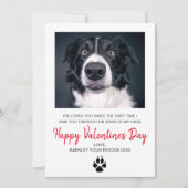 Dog Foto Valentijnsdag van de hond Feestdagenkaart (Voorkant)