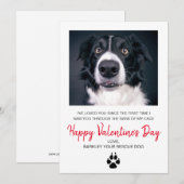 Dog Foto Valentijnsdag van de hond Feestdagenkaart (Voorkant / Achterkant)