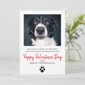 Dog Foto Valentijnsdag van de hond Feestdagenkaart (Staand voorkant)