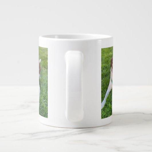 Dog Foto Verloving Mijn mens wordt getrouwd Grote Koffiekop (Achterkant)