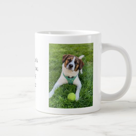 Dog Foto Verloving Mijn mens wordt getrouwd Grote Koffiekop (Rechts)