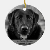 Dog Fotonaam kerstfoto Memorial Keramisch Ornament (Voorkant)