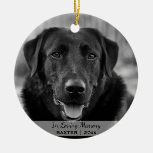 Dog Fotonaam kerstfoto Memorial Keramisch Ornament