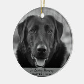 Dog Fotonaam kerstfoto Memorial Keramisch Ornament (Links)