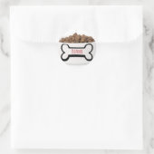 Dog friend ronde sticker (Tas)