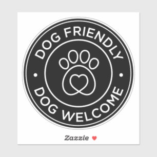 Dog Friendly Dog Welkom Sticker