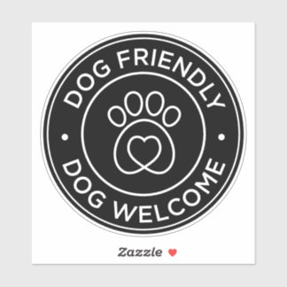 Dog Friendly Dog Welkom Sticker