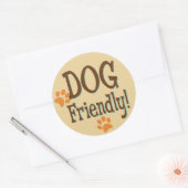 Dog Friendly Ronde Sticker (Envelop)