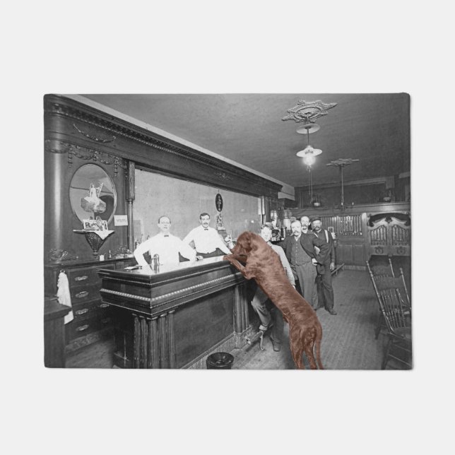 Dog Friendly Saloon Tavern Bar 1900 Foto Deurmat (Voorkant)