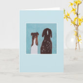 Dog Friends - blauw Kaart (Gele Bloem)