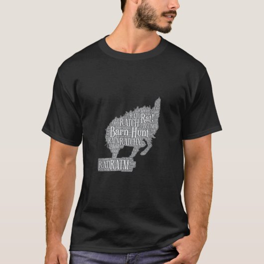 Dog Fun Barn Hunt Word Cloud T-shirt (Voorkant)