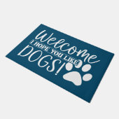 Dog Funny Doormat Welkom, ik hoop dat je van Honde Deurmat (Schuin)