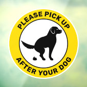 Dog gaat goed - Neem een ophaaltje na uw hond Raamsticker (Vel 3)