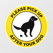 Dog gaat goed - Neem een ophaaltje na uw hond Raamsticker (Vel)