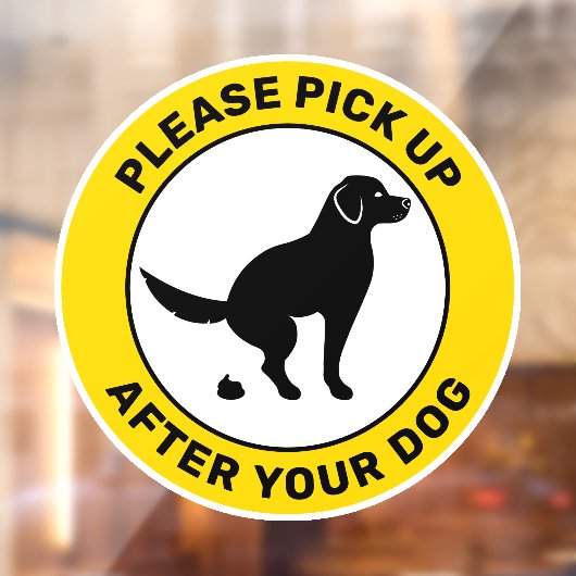 Dog gaat goed - Neem een ophaaltje na uw hond Raamsticker (Vel 2)