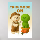 Dog Gardener Bichon Topiary Trim Surreal Poster (Voorkant)