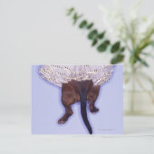 Dog gekleed briefkaart (Staand voorkant)
