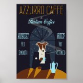Dog geniet van de Italiaanse Poster van koffie (Voorkant)
