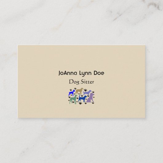 Dog-gerelateerde Visitekaartjes (Achterkant)