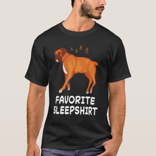 Dog German Boxer Dogs Nap Sleeping Sleep Pajama Ni T-shirt (Voorkant)