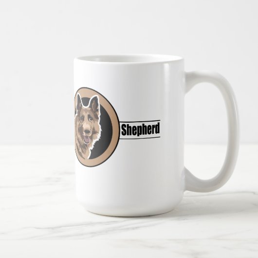 Dog German Shepherd Koffiemok (Rechts)