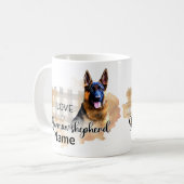 Dog German Shepherd Pet Coffee Mok, Cup Koffiemok (Voorkant links)