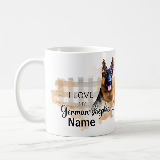 Dog German Shepherd Pet Coffee Mok, Cup Koffiemok (Links)