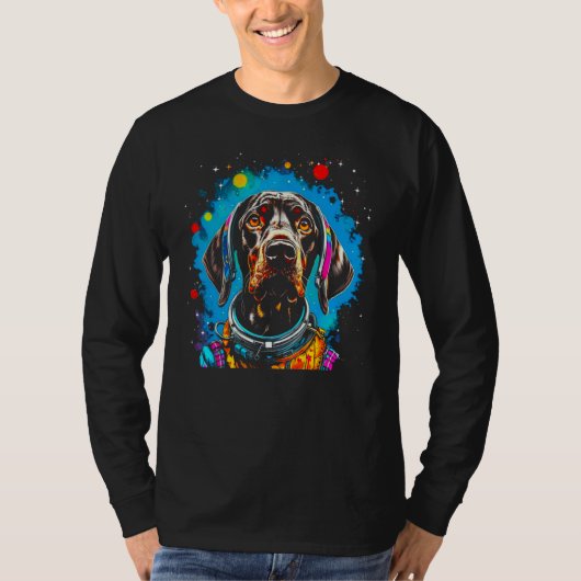 Dog German Shorthaired Pointer Astronaut T-shirt (Voorkant)