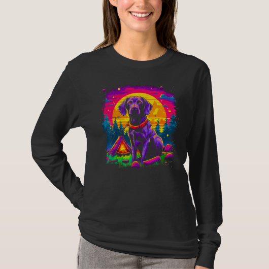 Dog German Shorthaired Pointer Camping Nature T-shirt (Voorkant)