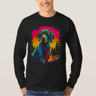 Dog German Shorthaired Pointer Camping T-shirt