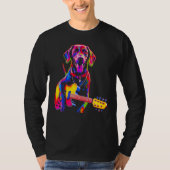 Dog German Shorthaired Pointer Guitar T-shirt (Voorkant)