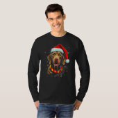 Dog German Shorthaired Pointer Santa Christmas T-shirt (Voorkant volledig)