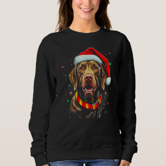 Dog German Shorthaired Pointer Santa Christmas Trui