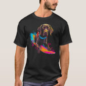Dog German Shorthaired Pointer Snowboard T-shirt (Voorkant)