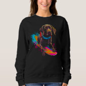Dog German Shorthaired Pointer Snowboard Trui (Voorkant)
