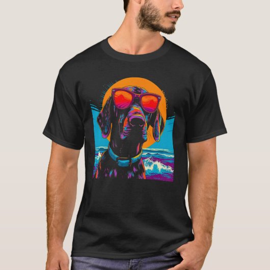 Dog German Shorthaired Pointer Summer Party T-shirt (Voorkant)