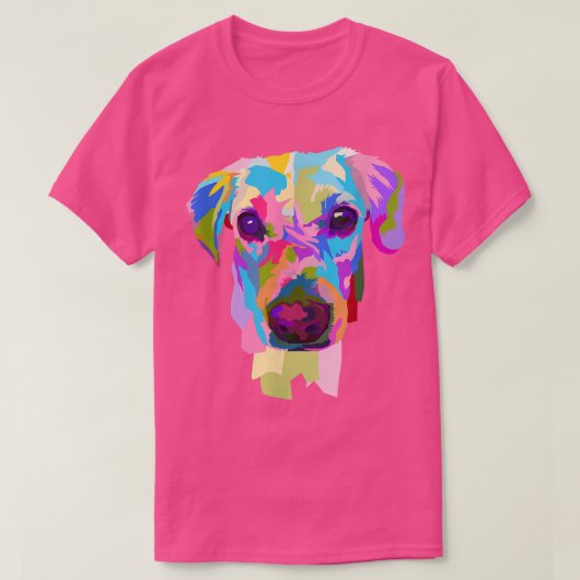 Dog geschilderd met waterverf t-shirt (Design voorkant)