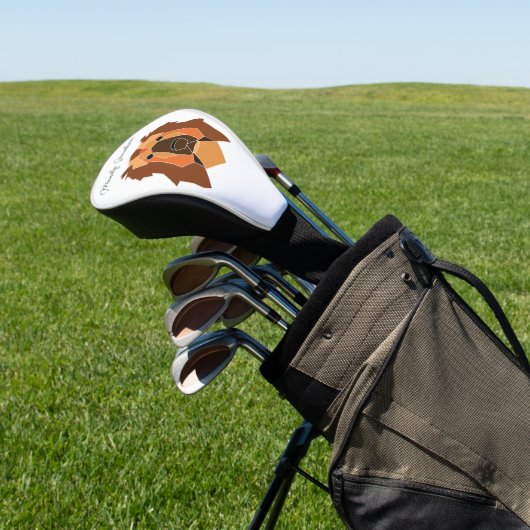 Dog gestileerd op maat golfheadcover (Insitu)